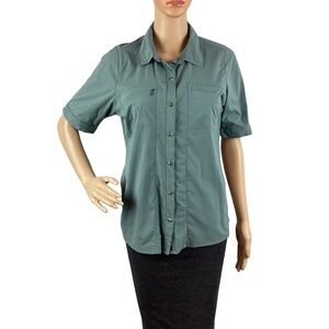 Royal Robbins Discovery Lite Stretch Elbow Sleeve Top Size M Light Slate